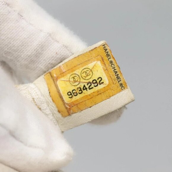 CHANEL COCO Mark Tote Bag Canvas Beige Silver CC - Picture 15 of 16